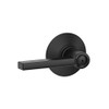 Schlage F40-V-LAT-622 F40 V LAT 622 Latitude Door Lever Bed & Bath Privacy Lock, Matte Black