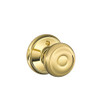 Schlage F51A-GEO-605 F51A GEO 605 Georgian Knob Keyed Entry Lock, Bright Brass