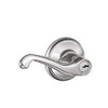 Schlage F51A-FLA-625 F51A FLA 625 Flair Lever Keyed Entry Lock, Bright Chrome