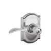 Schlage F40-ACC-625-CAM F40 ACC 625 CAM Camelot Collection Accent Privacy Lever, Bright Chrome