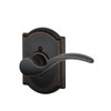 Schlage F170-STA-716-CAM-RH F170 STA 716 CAM RH Camelot Collection Right Hand St. Annes Decorative Trim Lever, Aged Bronze