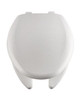 Bemis B1250TTA000  Elongated Commercial Plastic Open Front Toilet Seat with Top-Tite Hinge, White