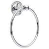DELTA FAUCET 415206 Silverton Towel Ring, Polished Chrome