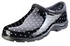 Sloggers 613670 Rain and Garden Shoe with All Day Comfort Insole, Wo's Size 8, Black/White Polka Dot Print