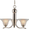 Boston Harbor 585244 1103951 Dimmable Chandelier, (3) 60/13 W Medium A19/Cfl Lamp, Chain Hanging, Frosted Glass Shade, 15 in H