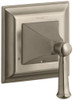 Kohler 52491 K- Memoirs Transfer Valve Trim with Stately Design and Faceted Lever Handle, Valve Not Included, Vibrant Brushed Bronze