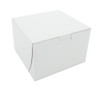 SOUTHERN CHAMPION TRAY SCH0909 0909 Premium Clay Coated Kraft Paperboard White Non-Window Lock Corner Bakery Box, 6" Length x 6" Width x 4" Height (Case of 250)
