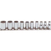 Proto 10-Piece 12-Point 1/4" Drive Socket Set, 3/16"–9/16" Inch, Forged Alloy Steel