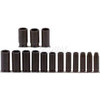 Proto 15-Piece 6-Point 1/2" Drive Deep Impact Socket Set B332846 with TorquePlus Design