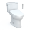 TOTO® Drake® WASHLET®+ Two-Piece Elongated 1.6 GPF Universal Height TORNADO FLUSH® Toilet with S500e Bidet Seat, Cotton White - MW7763046CSFG#01