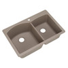 Blanco B441283 -2 Diamond 2-Hole Double-Basin Drop-In Granite Kitchen Sink, Truffle
