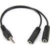 ROCSTOR Y10A217-B1 SLIM STEREO SPLITTER CABLE - 3.5MM MALE