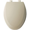 Bemis B1500EC006  Toilet Seat with Easy Clean & Change Hinges, ELONGATED, Durable Enameled Wood, Bone