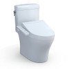 TOTO® WASHLET®+ Aquia IV® 1G® Cube Two-Piece Elongated Dual Flush 1.0 and 0.8 GPF Toilet with C2 Bidet Seat, Cotton White - MW4363074CUMFG#01