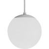 Progress Lighting 94440129 P4401-29 Opal Cased Globes Provide Evenly Diffused Illumination White Cord, Canopy and Cap, Satin White