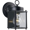 Progress Lighting 94560731 P5607-31 Wall Lantern with Clear Glass, Black