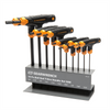 10PC SAE T HANDLE BALL END HEX KEY SET