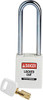 BRADY 262-NYL-WHT-76ST-KD NYLON PADLOCK WHT 76MM STEEL SHKL  KD