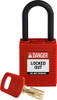 BRADY 262-NYL-RED-38PL-KD NYLON PADLOCK RED 38MM PL SHKL  KD