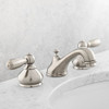 Symmons SYMSLW4712STN SLW-4712 Satin Nickel Allura Series Two Handle Lavatory Faucet (Widespread)