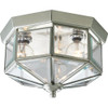 Progress Lighting 94578809 P5788-09 Octagonal Close-To-Ceiling Fixture with Clear Bound Beveled Glass, Brushed Nickel
