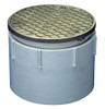 Zurn CO-PV3 CO2449-PV4 PVC Finished Area Adjustable Cleanout with Nickel Bronze Cover, 4" Pipe Size, 5" Diameter