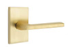 Emtek 5052HLOUS4 Dummy Set, Modern Rectangular Rosette, Helios Lever, Satin Brass