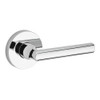 Baldwin PSTUBCRR260 PS.TUB.CRR Tube Passage Leverset with Contemporary Round Rose, Polished Chrome
