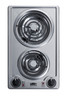 SUMMIT CCE213SS 12 Wide 115V 2-Burner Coil Cooktop