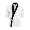 KNG M Sushi Chef Coat;White/Black 3/4 Sleeve