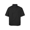 KNG M LW Chef Coat;Black Short Sleeve