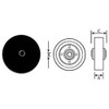WHEEL (4"; 5/16"ID; BLK);