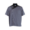 KNG Lg Uptown Chef Coat;LW Slate/Black
