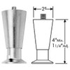 LEG;FLANGED;; 3/8-16;4"H;NP LEG