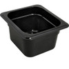 PAN;FOOD;; 1/6 SZ;4"D;BLK POLY
