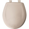 Bemis B200SLOWT443 Round Plastic Toilet Seat in Blush with STA-TITE, Easy-Clean & Change and Whisper-Close Hinge