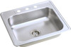 Elkay DJ125222 Elkay Stainless Steel Single Bowl Top Mount Sink w/ J Channels