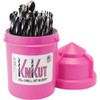PINK 29 PIECE DRILL BIT SET 1/16IN-1/2IN BY 64TH