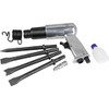 ATD Tools ATD-2151A Perfect for chipping, riveting, cutting, piercing, and peening Specifications:  Blows per Minute: 3,500  Chisel Shank: .401  Average Air Consumption: 2.3 CFM  Inlet: 1/4 NPT(F)  Length: 7.5  Weight: 4.52 lbs. Includes:  Tapered