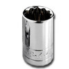 SK Hand Tool SKT-40820 12 Point 5/8-Inch Drive Deep Socket, 1/2-Inch, Chrome