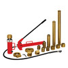 American Forge & Foundry AFF-819SD The 20 ton set provides extra capacity for the toughest jobs.  Ideal for trucking, farming, and construction applications.  Auto air bleed pump eliminates the need to bleed the system prior to use.  Dual piston pump