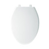Bemis B1900SS000 Elongated Commercial Plastic Toilet Seat in White with Self-Sustaining Stainless Steel Hinge
