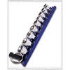 VIM Tools VIM-DDM400 DUAL DRIVE SOCKETS 9 PC. METRIC SOCKETS ON 6 MAGRAIL. 6MM Thru 14MM Hex, 1/4 Sq. Drive & 11mm or 13mm Hex Base Drive. Fully Heat Treated Alloy Steel with Bright Chrome Finish. 6 Magnetic Magrail Base. Limited Lifetime Warranty