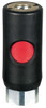 Prevost PVS-USC061201 1/4 body size with 1/4 female NPT threads  For use at the air supply  Makes dangerous hose whip a thing of the past. First push of the button releases air pressure - second push unlocks the coupler