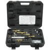 OTC Tools & Equipment OTC-6977 Hand pump with integrated gauge   Dedicated pressure hose with  quick-connect   4 adapters (1/4, 5/16, 1/2 and 5/8) with Schrader valves to prevent spray   Includes a cap adapter