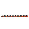 Mechanics Time Savers MTS-LAS12SO 1/2 Drive Lock-a-Socket  New Locking Strip Allows Locking Posts to Lock Sockets & Lock the Locking Posts in Place on the Rail  Magnetic Rail adheres to ferrous metal surfaces  Metric Size Labels: 10mm, 11mm, 12mm,