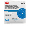 3M Company MMM-36178 Hookit Blue Abrasive Disc Multi-hole 6 240G