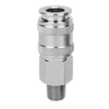 Milton Industries MIL-S-744 Compatible with Industrial (M-style), High flow (v-style), automotive (t-style), Aro (A-style), and Lincoln (L-Style).    1/4 in NPT - Female or Male   6 Ball Construction for long life