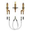 4793 Two handle roman tub valve 10" - 24" center 1/2" CPVC crimp ring PEX connection 