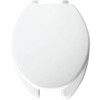 Bemis B7850TDG000 Elongated Open Front With Cover Plastic Toilet Seat in White with STA-TITE and DuraGuard